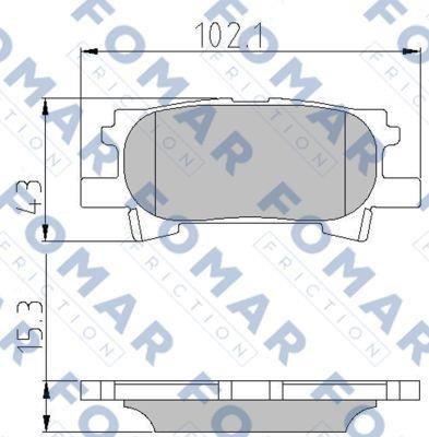 Fomar friction FO 892781 Brake Pad Set, disc brake FO892781