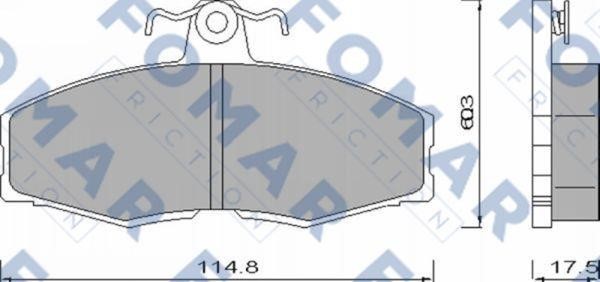 Fomar friction FO 420481 Brake Pad Set, disc brake FO420481