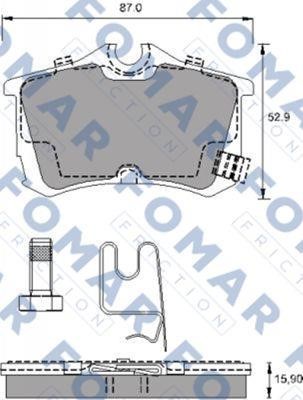 Fomar friction FO 790381 Brake Pad Set, disc brake FO790381