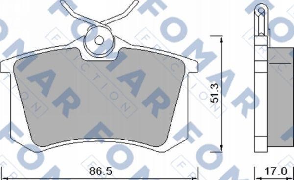 Fomar friction FO 448181 Brake Pad Set, disc brake FO448181
