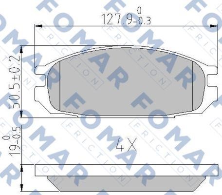 Fomar friction FO 487681 Brake Pad Set, disc brake FO487681