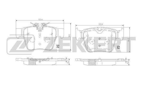Zekkert BS-1373 Rear disc brake pads, set BS1373