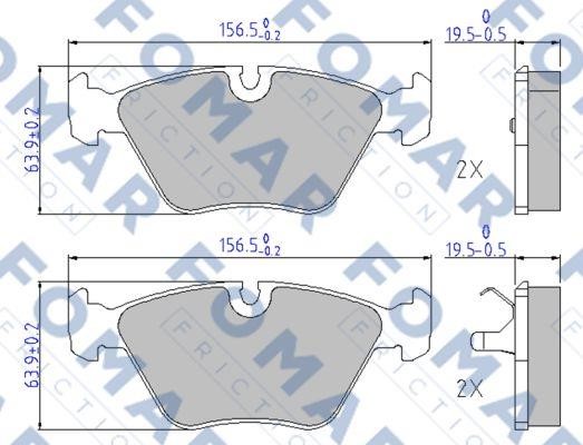 Fomar friction FO 449481 Brake Pad Set, disc brake FO449481