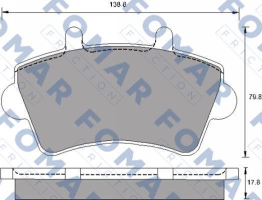 Fomar friction FO 683681 Brake Pad Set, disc brake FO683681