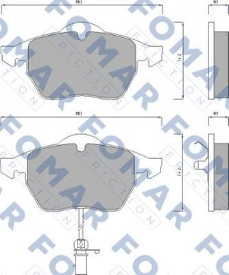Fomar friction FO 668681 Brake Pad Set, disc brake FO668681