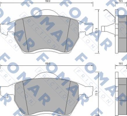 Fomar friction FO 647981 Brake Pad Set, disc brake FO647981