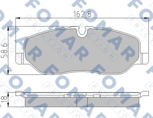Fomar friction FO 934881 Brake Pad Set, disc brake FO934881