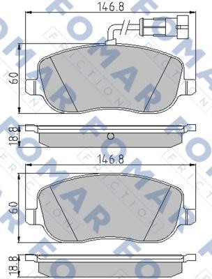 Fomar friction FO 847081 Brake Pad Set, disc brake FO847081