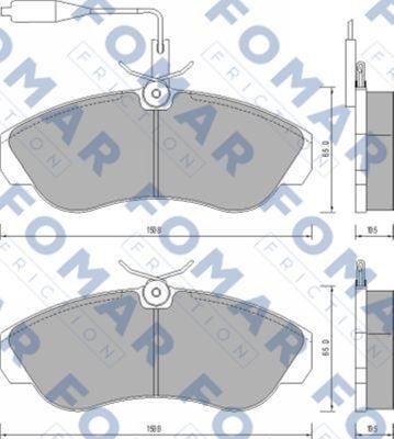 Fomar friction FO 629681 Brake Pad Set, disc brake FO629681