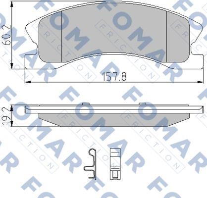 Fomar friction FO 937581 Brake Pad Set, disc brake FO937581
