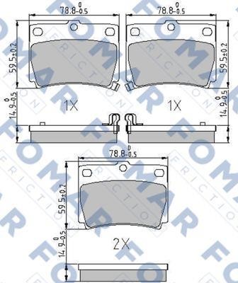 Fomar friction FO 239281 Brake Pad Set, disc brake FO239281