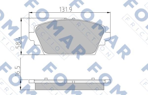 Fomar friction FO 908481 Brake Pad Set, disc brake FO908481