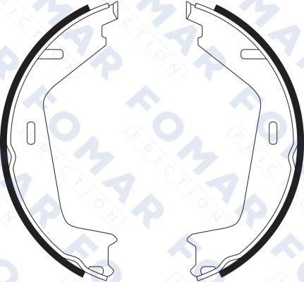 Fomar friction FO 9061 Parking brake shoes FO9061