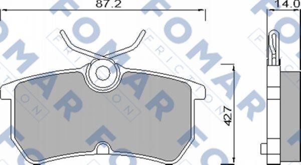 Fomar friction FO 668781 Brake Pad Set, disc brake FO668781