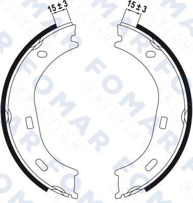 Fomar friction FO 0160 Parking brake shoes FO0160