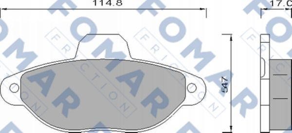 Fomar friction FO 482881 Brake Pad Set, disc brake FO482881