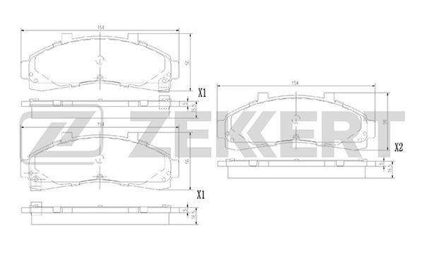 Zekkert BS-1393 Brake Pad Set, disc brake BS1393