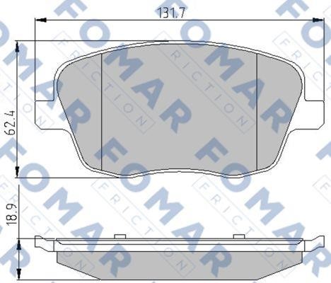 Fomar friction FO 908081 Brake Pad Set, disc brake FO908081