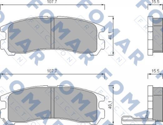 Fomar friction FO 479481 Brake Pad Set, disc brake FO479481