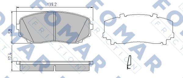Fomar friction FO 957681 Brake Pad Set, disc brake FO957681