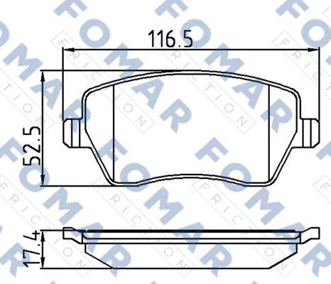 Fomar friction FO 921181 Brake Pad Set, disc brake FO921181