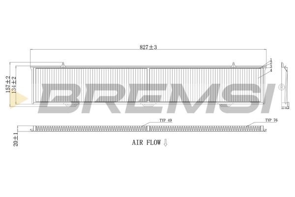 Bremsi FC0085 Filter, interior air FC0085