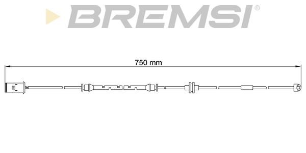 Bremsi WI0618 Warning contact, brake pad wear WI0618
