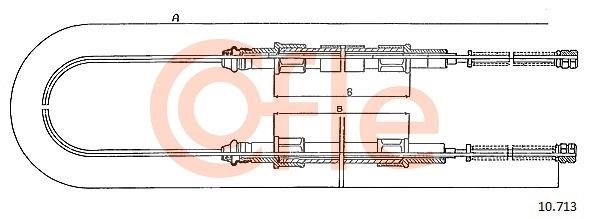 Cofle 92.10.713 Cable Pull, parking brake 9210713