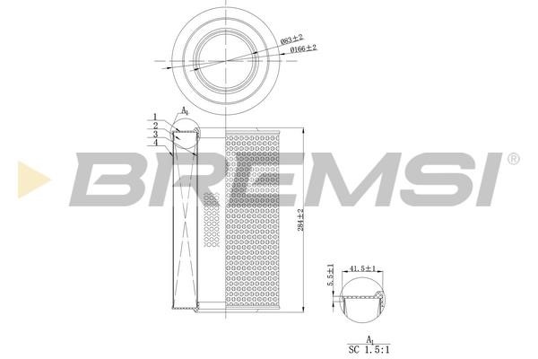 Bremsi FA0128 Air filter FA0128