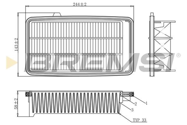 Bremsi FA1109 Air filter FA1109