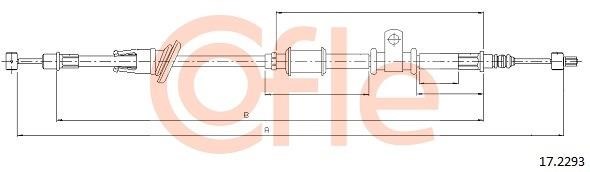 Cofle 92.17.2293 Cable Pull, parking brake 92172293