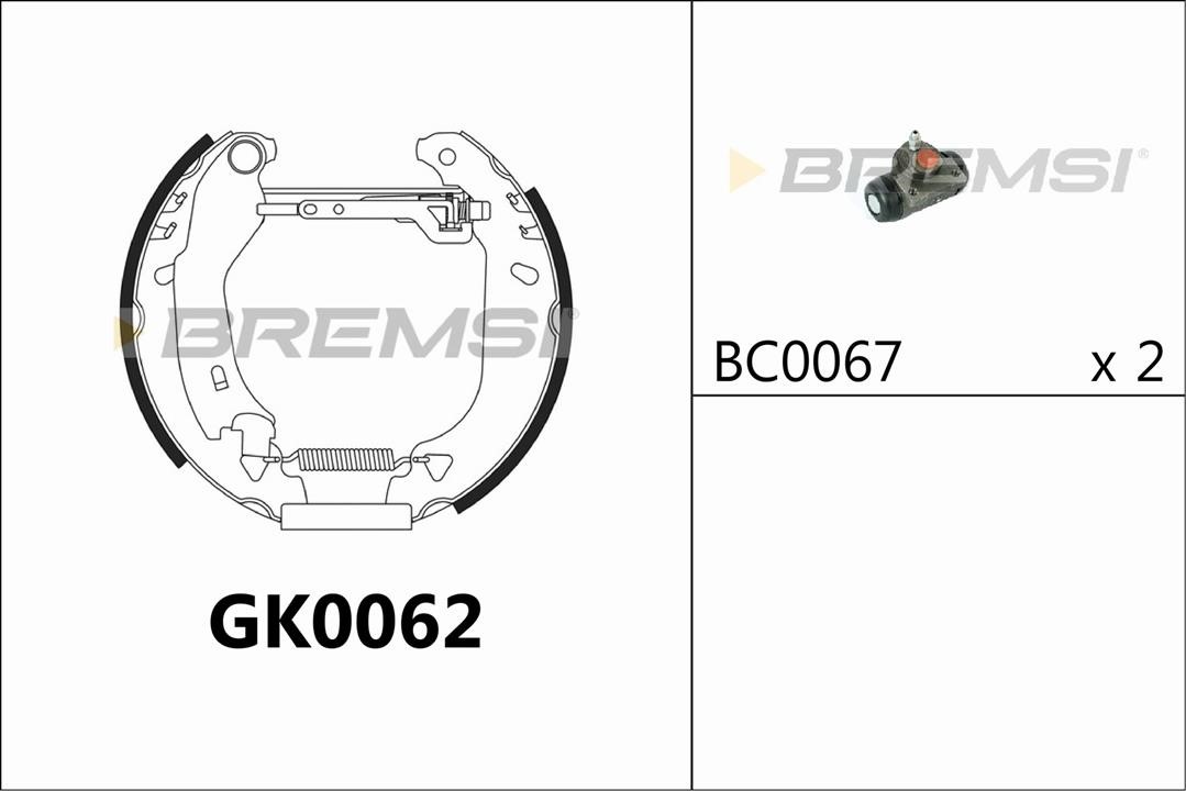 Bremsi GK0062 Brake shoe set GK0062