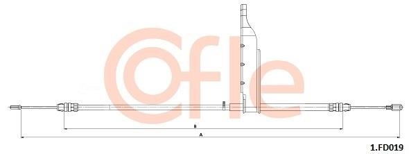 Cofle 1.FD019 Handbrake cable 1FD019 1FD019 Cofle Handbrake cable