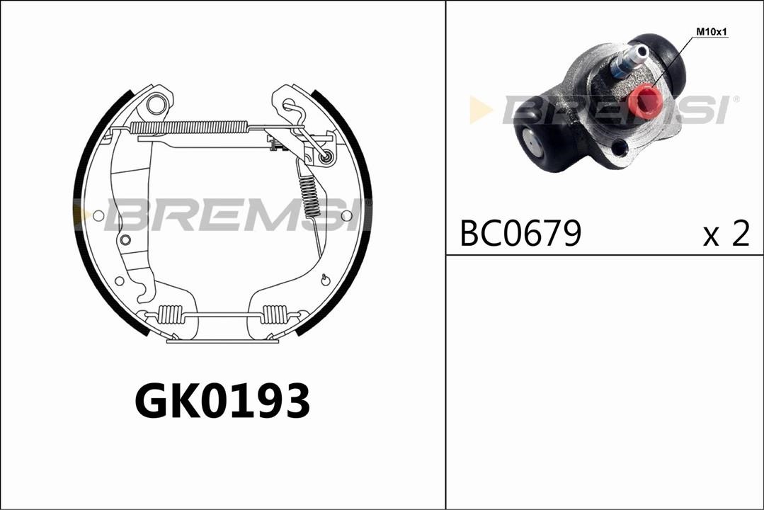 Bremsi GK0193 Brake shoe set GK0193