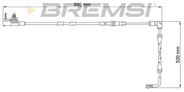 Bremsi WI0909 Warning contact, brake pad wear WI0909