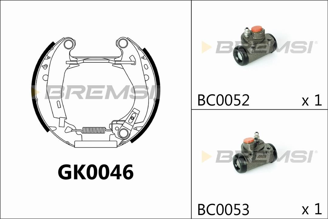 Bremsi GK0046 Brake shoe set GK0046