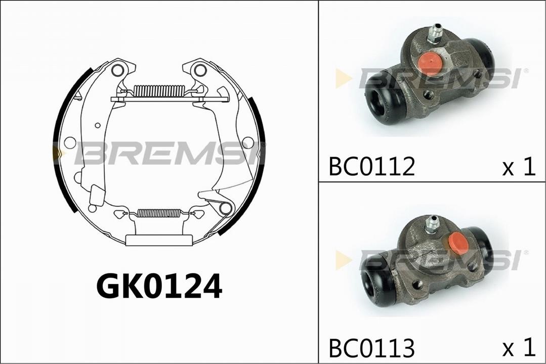 Bremsi GK0124 Brake shoe set GK0124