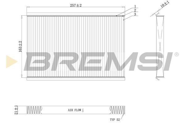 Bremsi FC1324 Filter, interior air FC1324