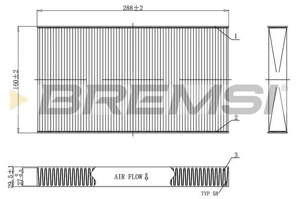 Bremsi FC0477 Filter, interior air FC0477