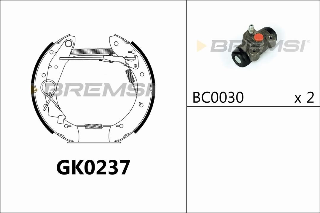 Bremsi GK0237 Brake shoe set GK0237