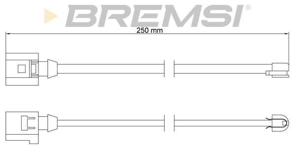Bremsi WI0767 Warning contact, brake pad wear WI0767