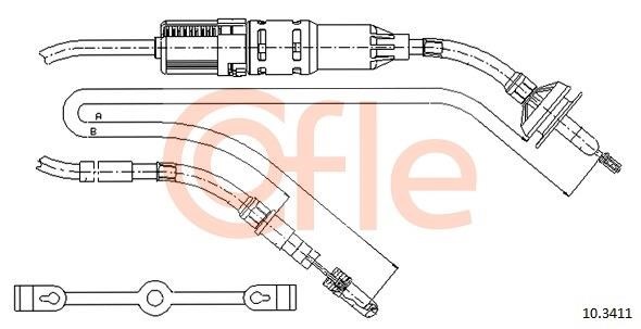 Cofle 92.10.3411 Cable Pull, clutch control 92103411