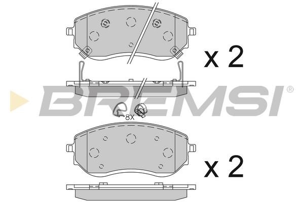 Bremsi BP3844 Brake Pad Set, disc brake BP3844