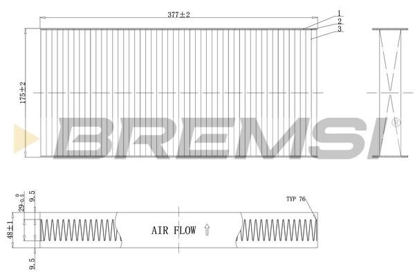 Bremsi FC0403 Filter, interior air FC0403