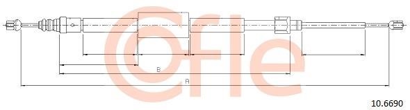 Cofle 92.10.6690 Cable Pull, parking brake 92106690