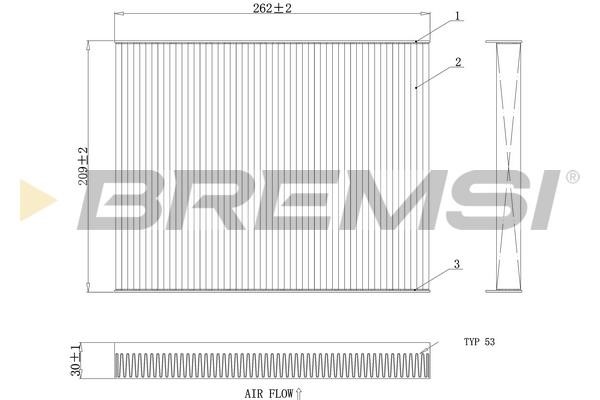 Bremsi FC0880 Cabin filter FC0880 FC0880 Bremsi Cabin filter