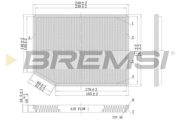 Bremsi FC1542 Filter, interior air FC1542