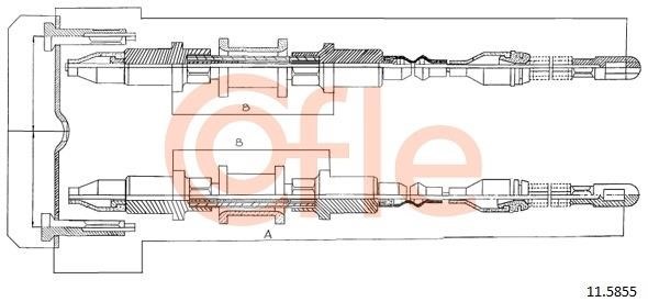 Cofle 92.11.5855 Cable Pull, parking brake 92115855