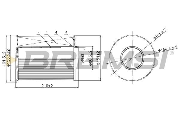 Bremsi FA0204 Air filter FA0204