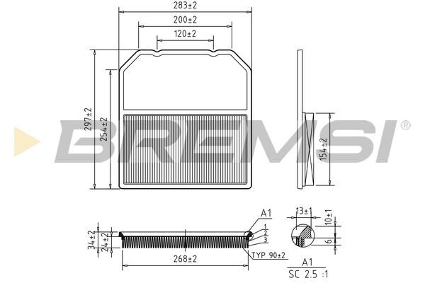 Bremsi FA0619 Air filter FA0619